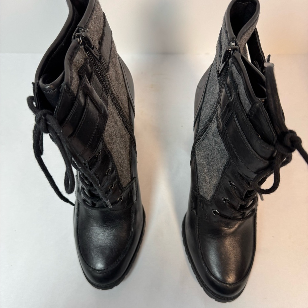 Antonio Melani Black Leather Boots 8M - Picture 6 of 8